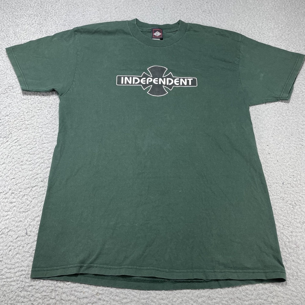 Independent Shirt Mens Large Green Logo Graphic Skateboarding Tee Streetwear Y2K